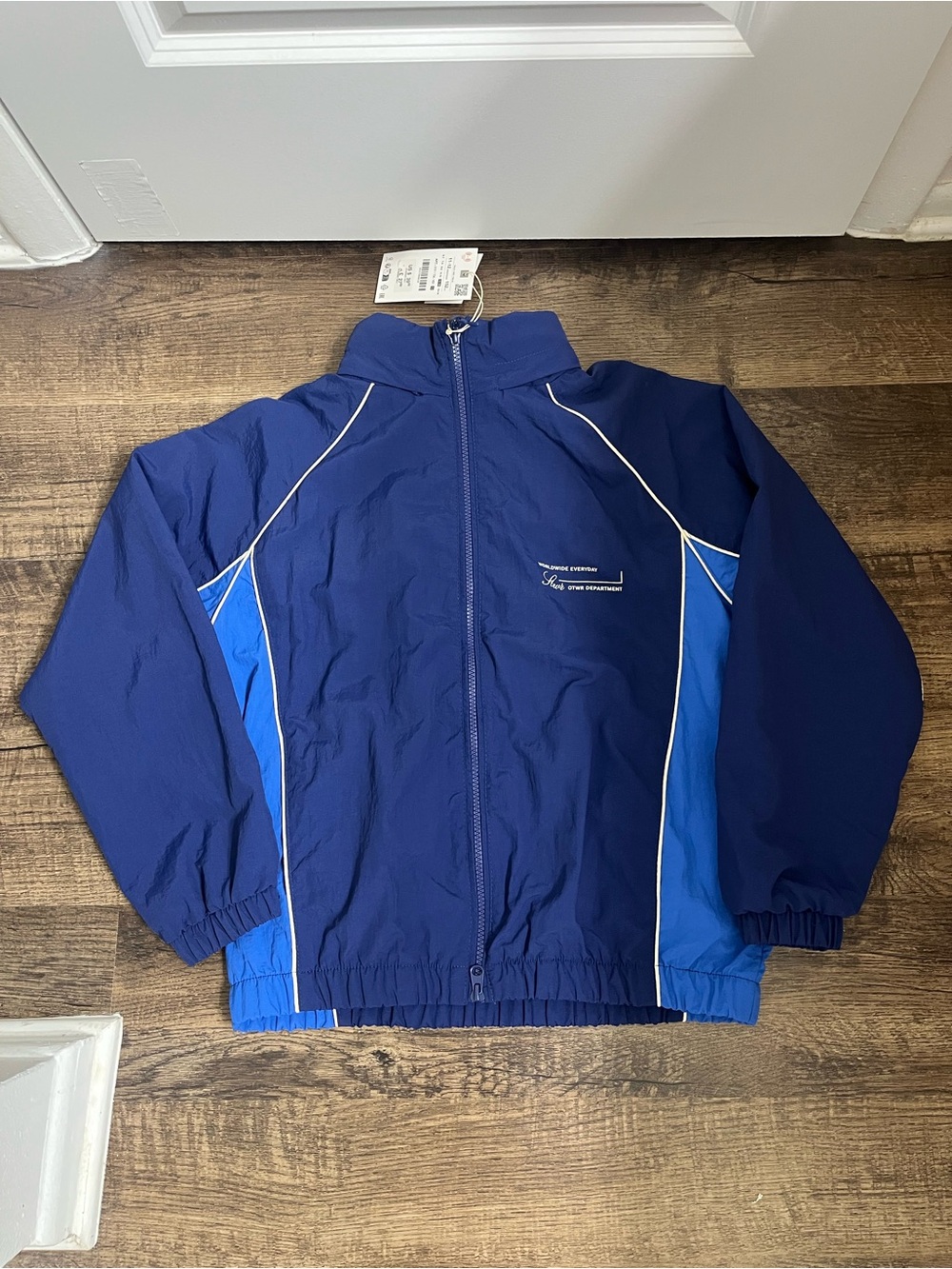 Zara Navy and Royal Blue Kids Windbreaker Jacket
